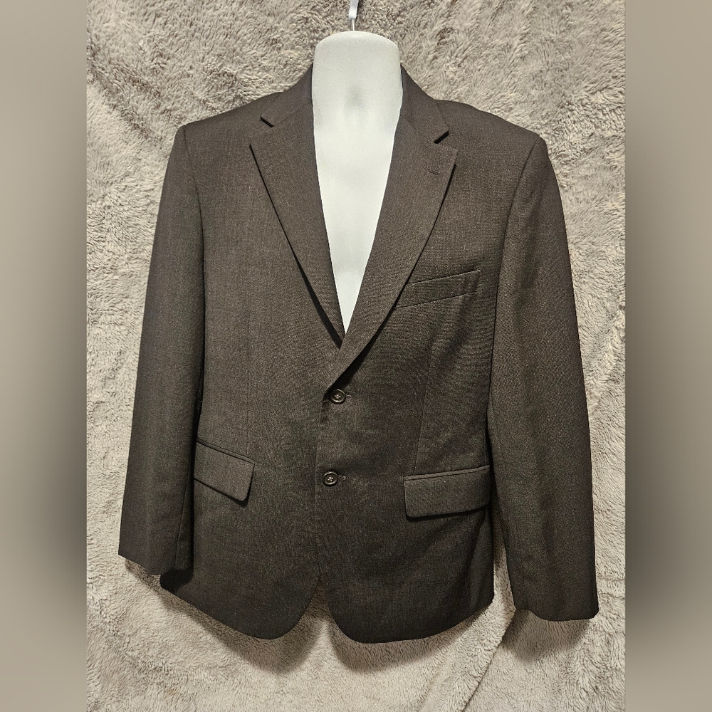 Pronto Uomo Platinum Mens 40 Short Suit Jacket Blazer Wool Blend Gray, 34 Waist